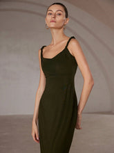 Aveloria Rosie Sexy Italian Romantic Twisted Strap Bodycon Maxi Knit Dress With Waistline For Women